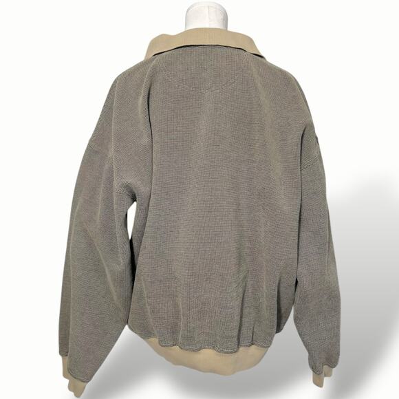 Vintage 90s Norm Thompson Polo Sweatshirt - Grandpa Core - XL - 89 - Picture 6 of 8